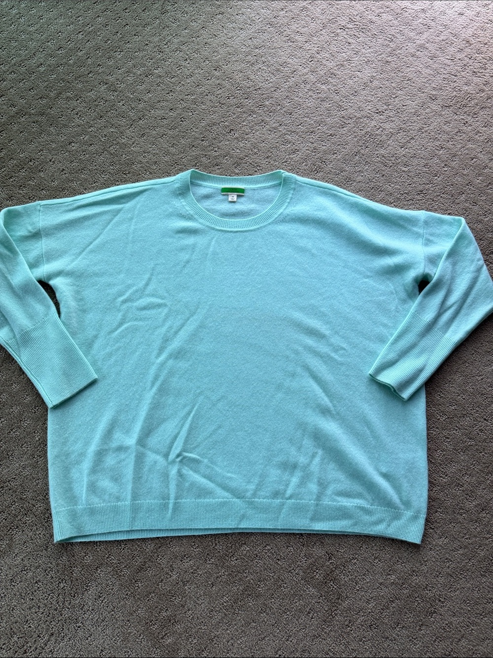 J. Crew 100% cashmere mint green oversized sweater, medium women’s